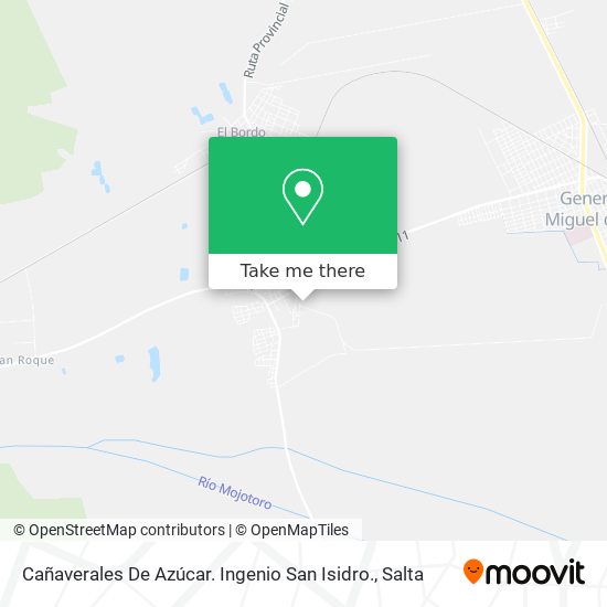 Cañaverales De Azúcar. Ingenio San Isidro. map
