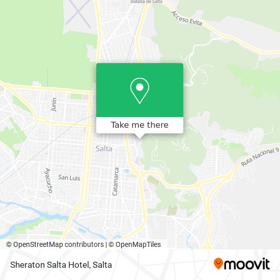 Sheraton Salta Hotel map