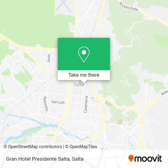 Gran Hotel Presidente Salta map