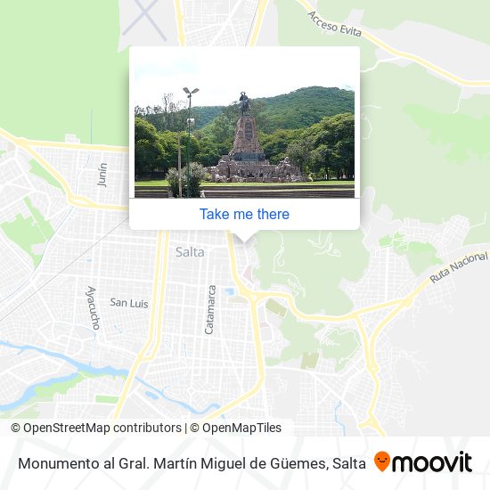 Mapa de Monumento al Gral. Martín Miguel de Güemes