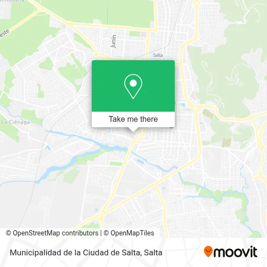 Municipalidad de la Ciudad de Salta map