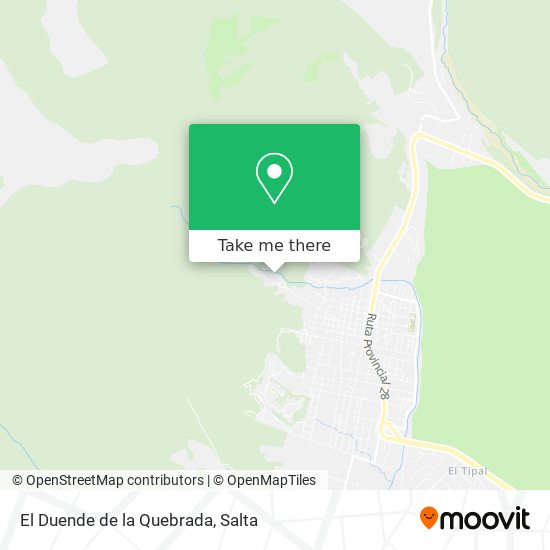 El Duende de la Quebrada map