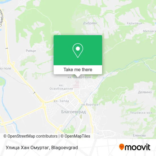 Карта Улица Хан Омуртаг