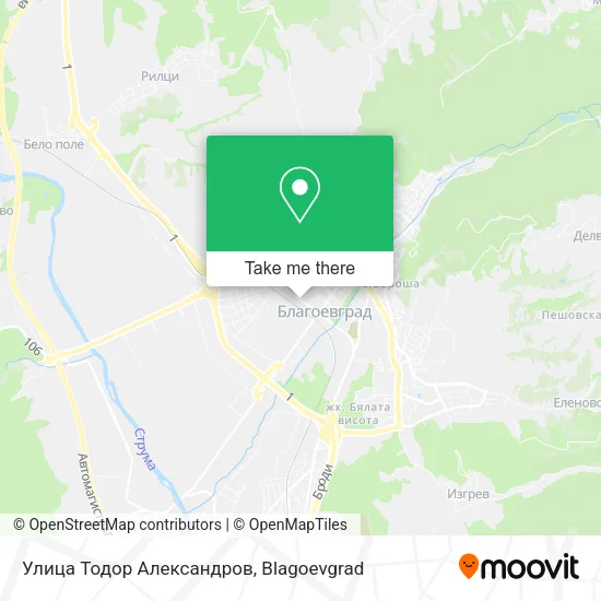 Карта Улица Тодор Александров