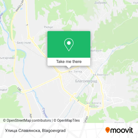 Карта Улица Славянска