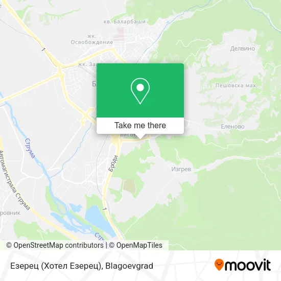 Карта Езерец (Хотел Езерец)