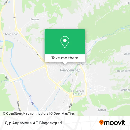 Карта Д-р Аврамова-АГ