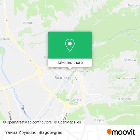 Карта Улица Крушево
