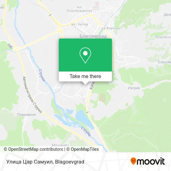 Карта Улица Цар Самуил