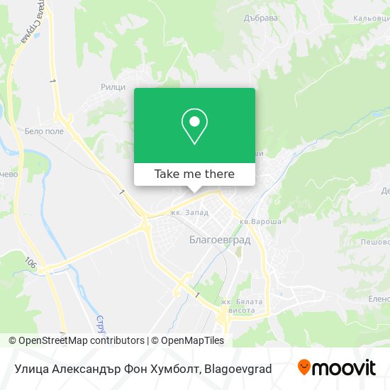 Улица Александър Фон Хумболт map