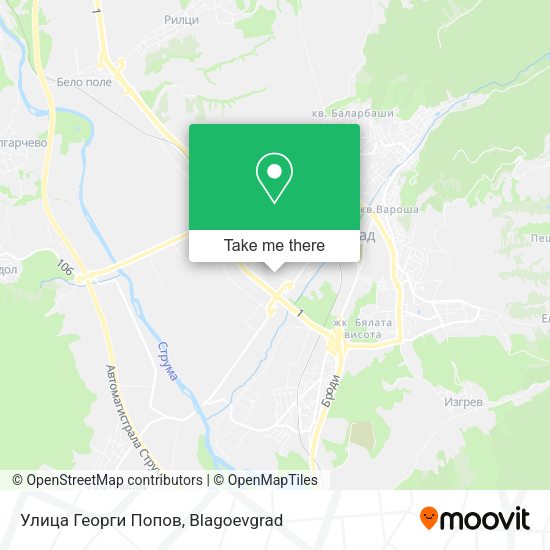 Карта Улица Георги Попов