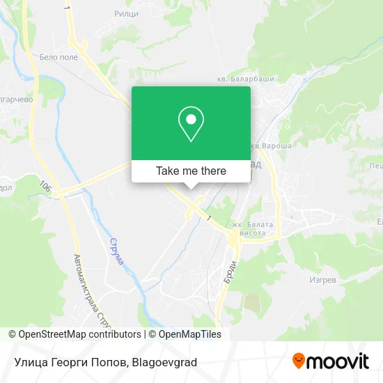 Карта Улица Георги Попов