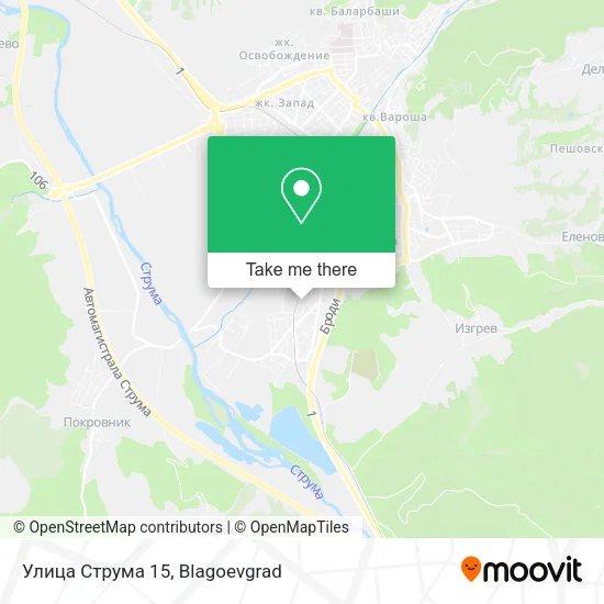 Карта Улица Струма 15