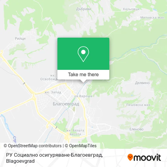 Карта РУ Социално осигуряване-Благоевград
