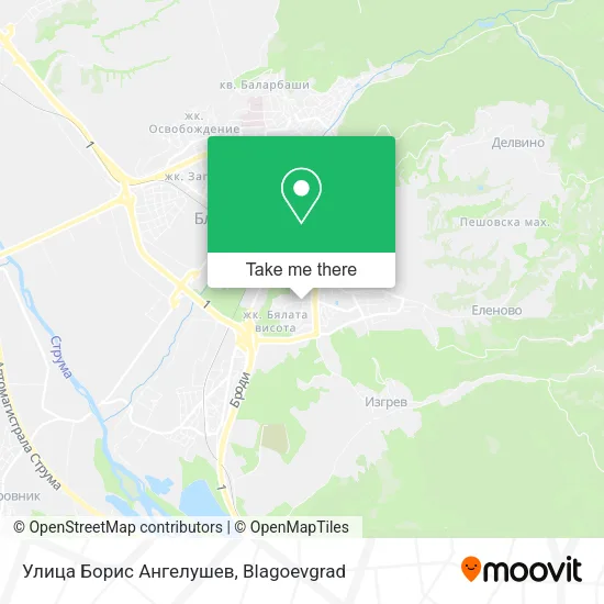 Карта Улица Борис Ангелушев