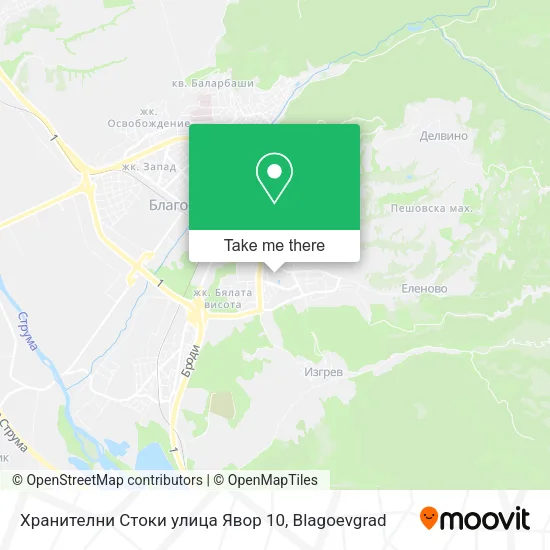 Карта Хранителни Стоки улица Явор 10