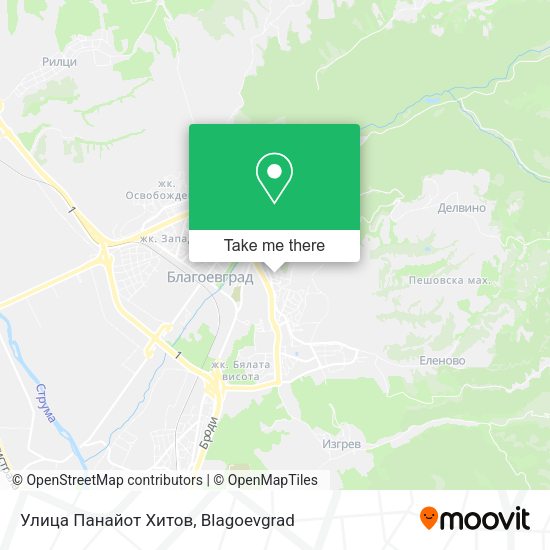 Карта Улица Панайот Хитов