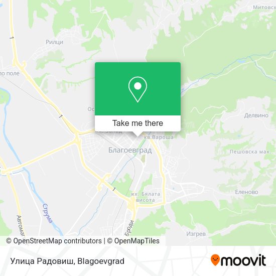 Карта Улица Радовиш