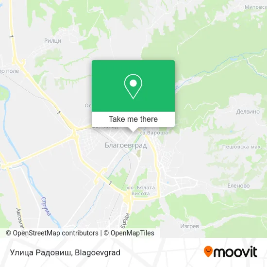 Карта Улица Радовиш