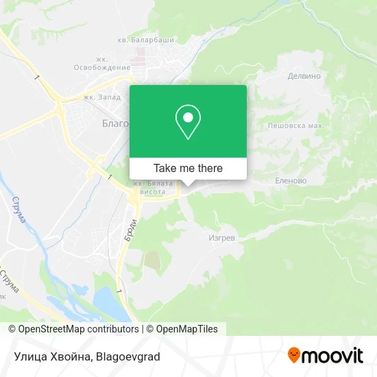 Карта Улица Хвойна