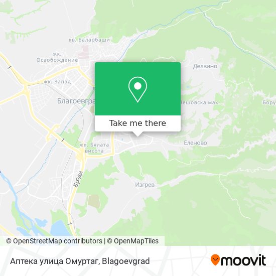 Аптека улица Омуртаг map