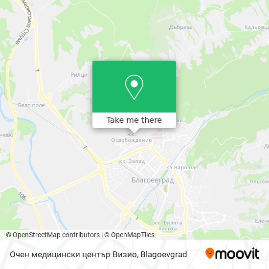 Очен медицински център Визио map