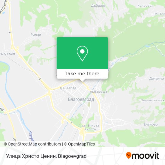 Улица Христо Ценин map