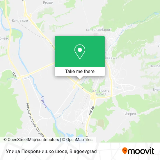 Карта Улица Покровнишко шосе