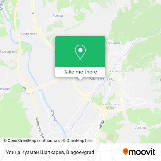 Карта Улица Кузман Шапкарев
