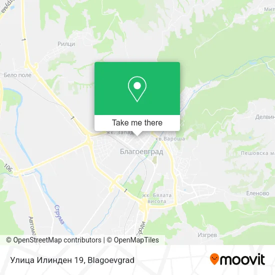 Карта Улица Илинден 19