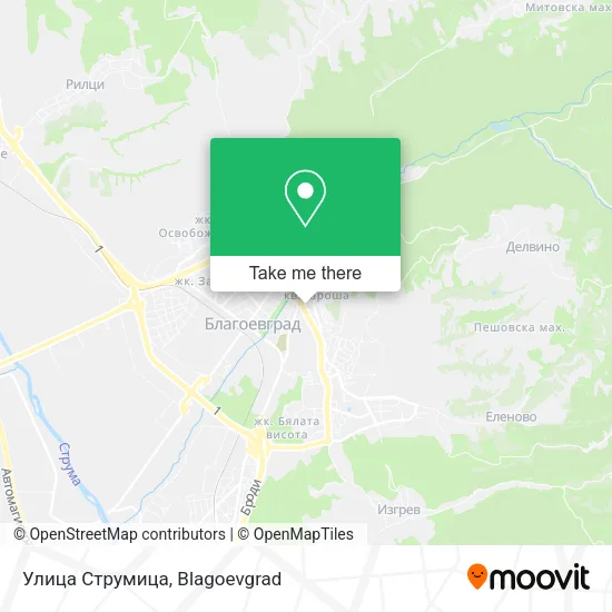 Карта Улица Струмица