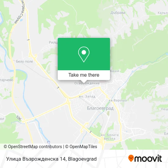 Карта Улица Възрожденска 14