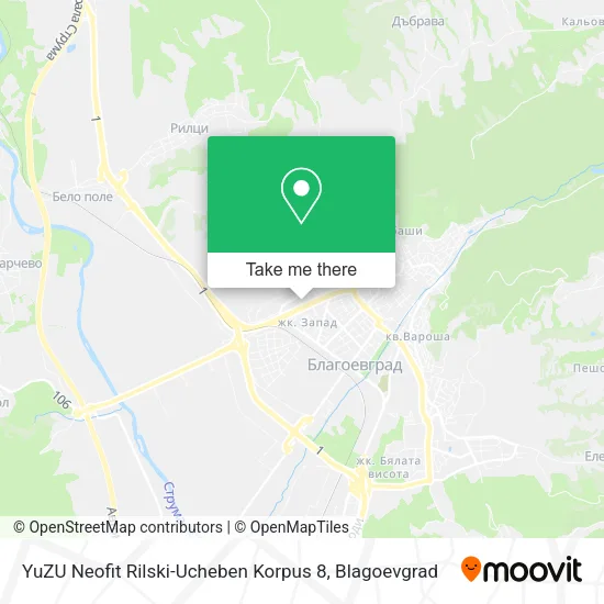 Карта YuZU Neofit Rilski-Ucheben Korpus 8