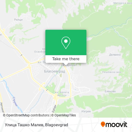 Улица Ташко Малев map