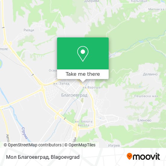 Мол Благоевград map