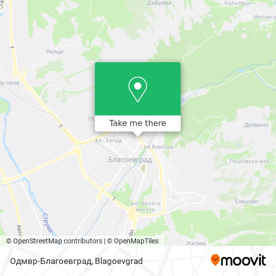 Одмвр-Благоевград map