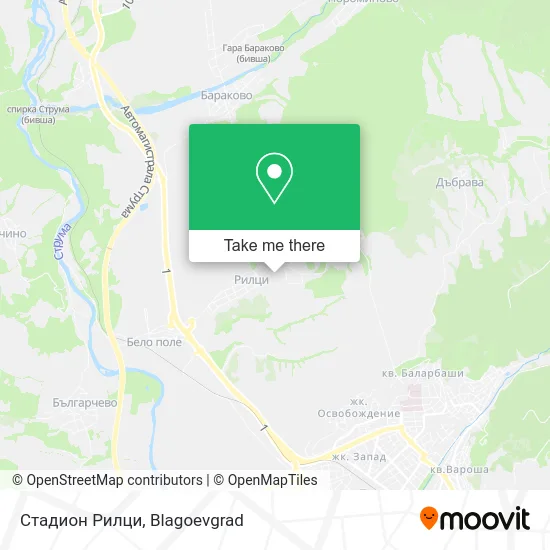 Карта Стадион Рилци