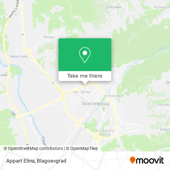 Карта Appart Elina