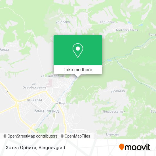 Карта Хотел Орбита