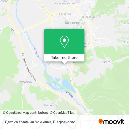 Детска градина Усмивка map
