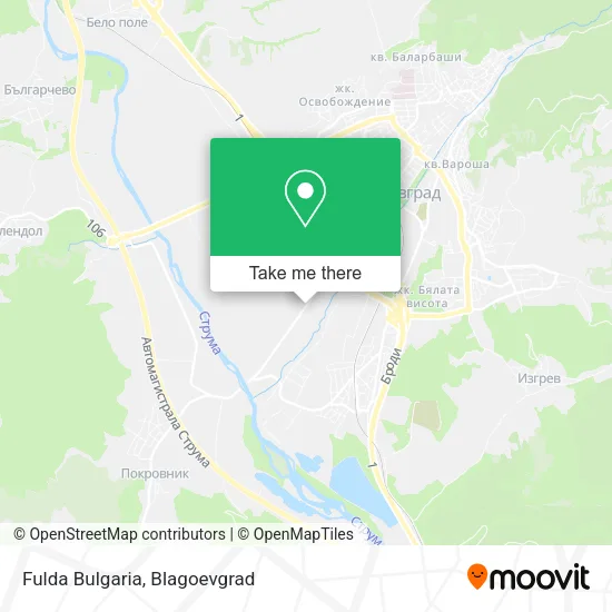 Карта Fulda Bulgaria
