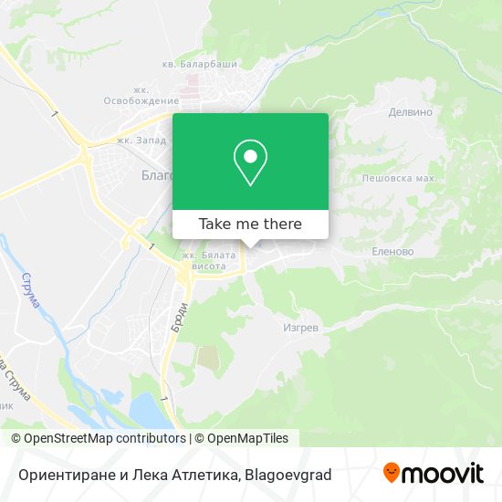 Карта Ориентиране и Лека Атлетика