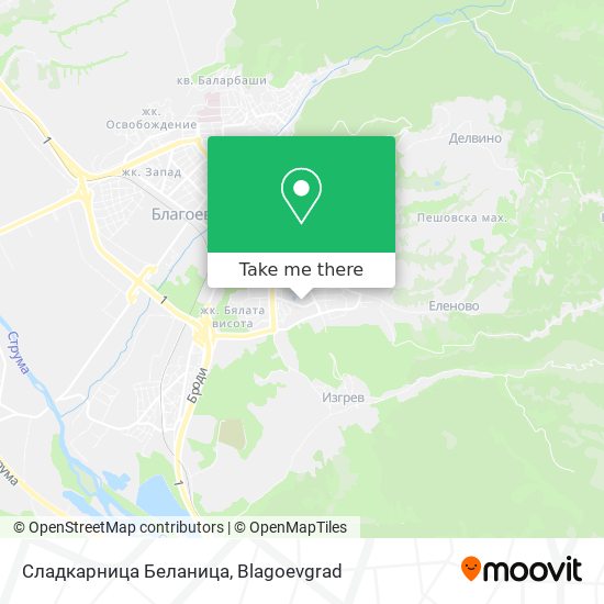 Сладкарница Беланица map