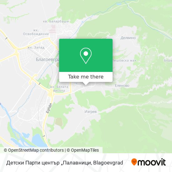 Карта Детски Парти център „Палавници