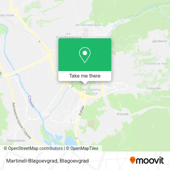 Карта Martineli-Blagoevgrad
