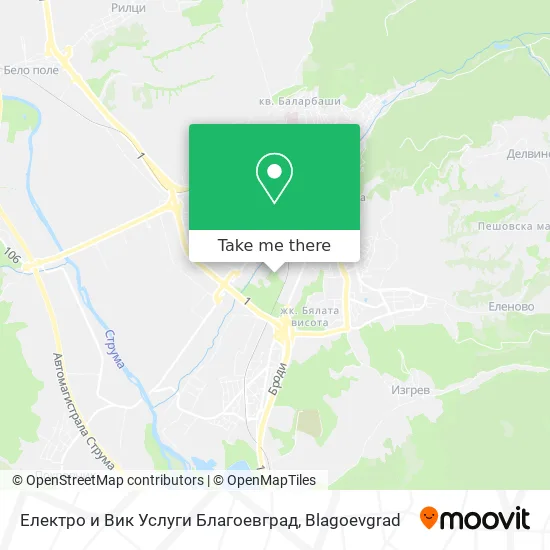 Електро и Вик Услуги Благоевград map