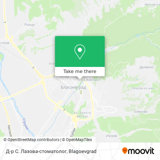 Карта Д-р С. Лазова-стоматолог