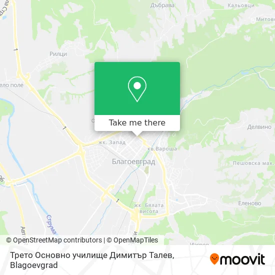 Карта Трето Основно училище Димитър Талев