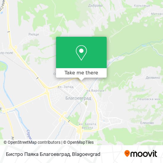 Бистро Паяка Благоевград map