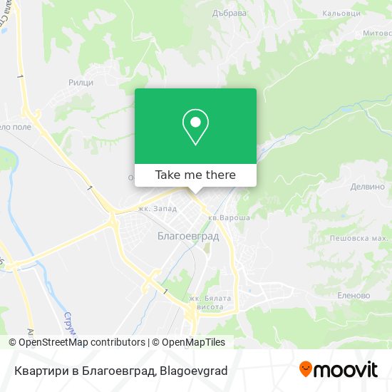 Квартири в Благоевград map